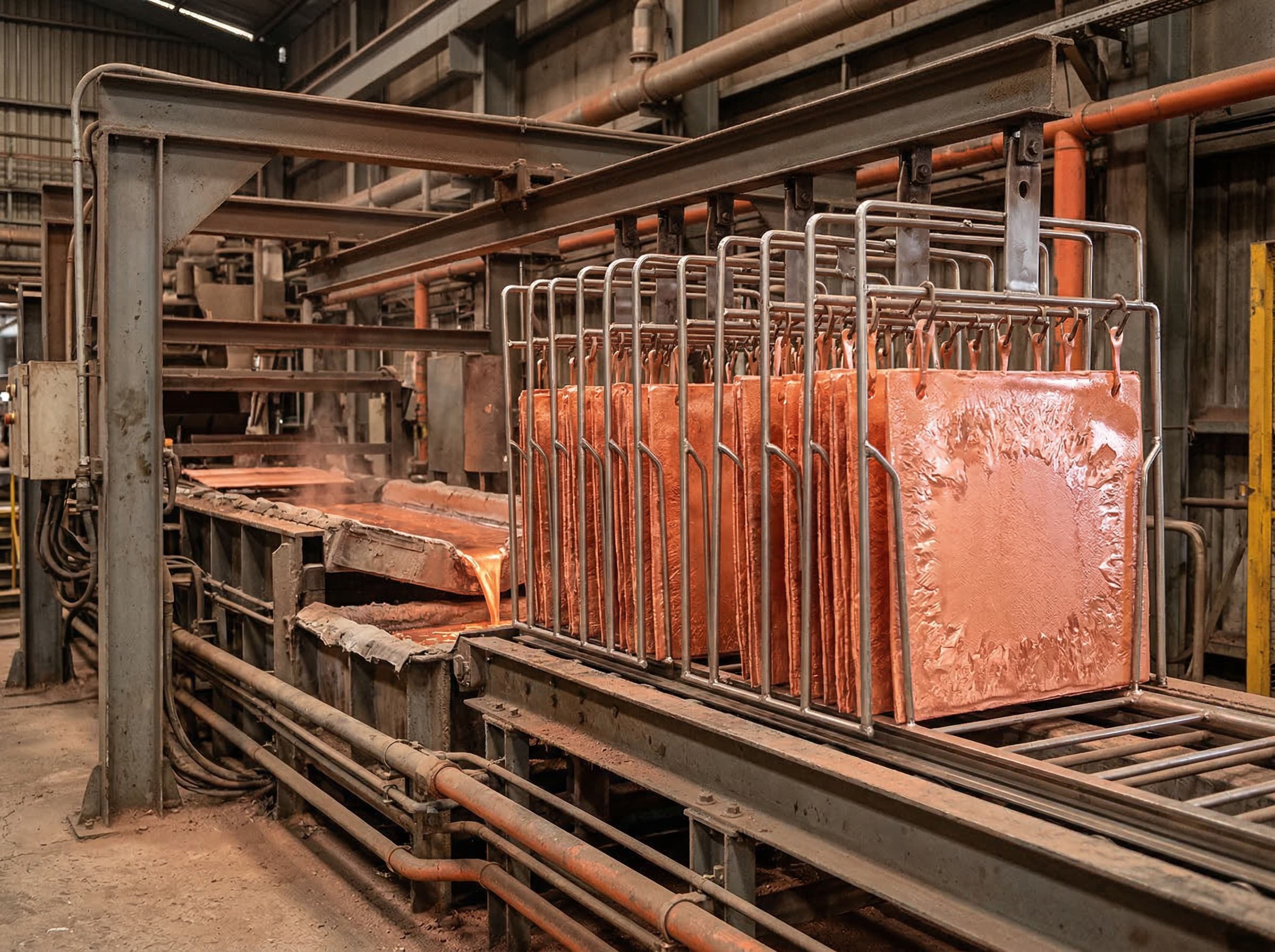 Industrial and copper processing suggesting tangible assets behind unlisted income strategies, no people